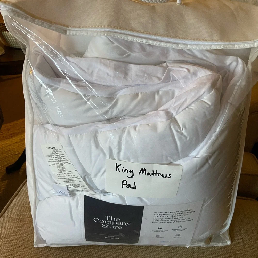 The Company Store White Quilted Mattress Pad - King